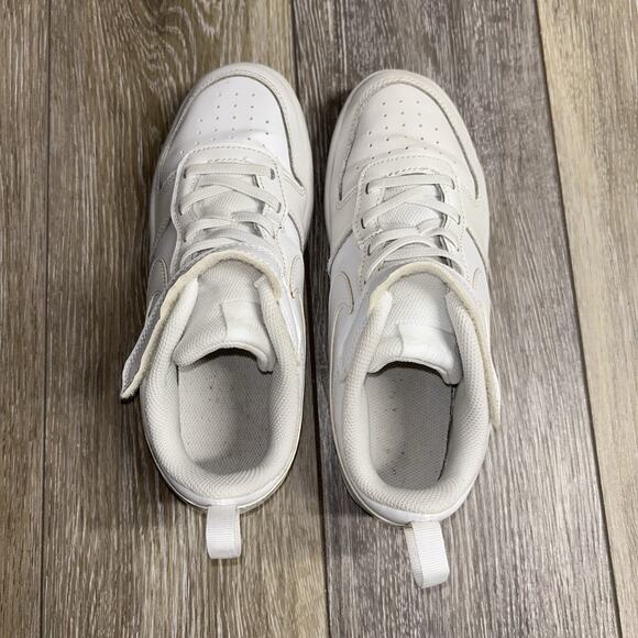 Nike Youth Court Borough Low Triple White Youth Size 3Y BQ5451-100 Sneaker Shoes - Picture 9 of 12